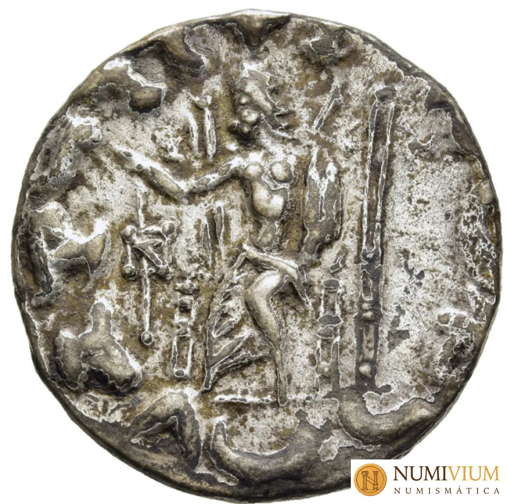 Reyes de Bactria. HERMAIOS SÓTER (aprox. 105-90 a.C.). Tetradracma Tetradracma
