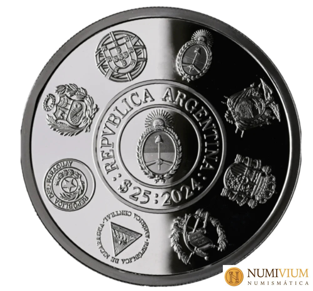 XIII SERIE IBEROAMERICANA ”CAPITALES”. Colección Color. Monedas de 7 países. 2024