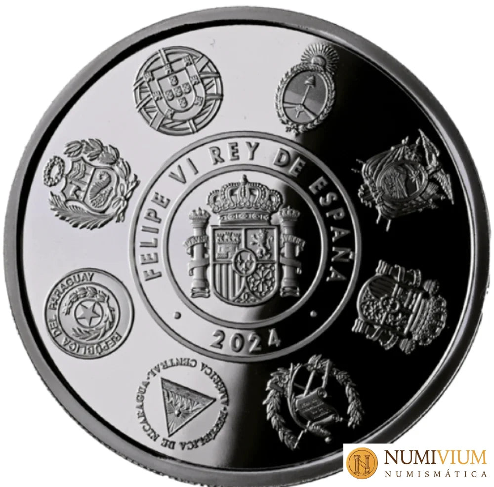 XIII SERIE IBEROAMERICANA ”CAPITALES”. Colección Color. Monedas de 7 países. 2024