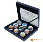 XIII SERIE IBEROAMERICANA ”CAPITALES”. Colección Color. Monedas de 7 países. 2024